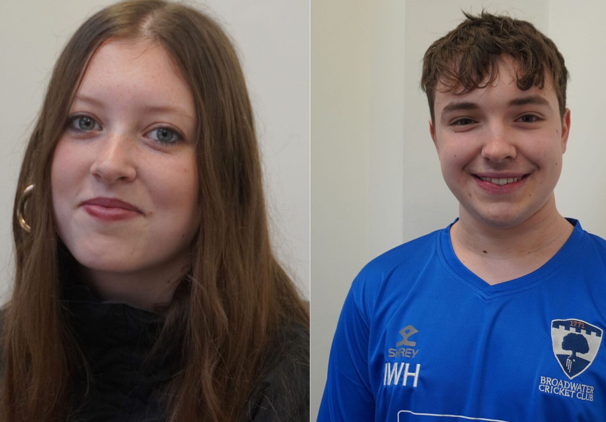 Students Sylvie Bracey and Isaac Hewitt offered places at Oxford University