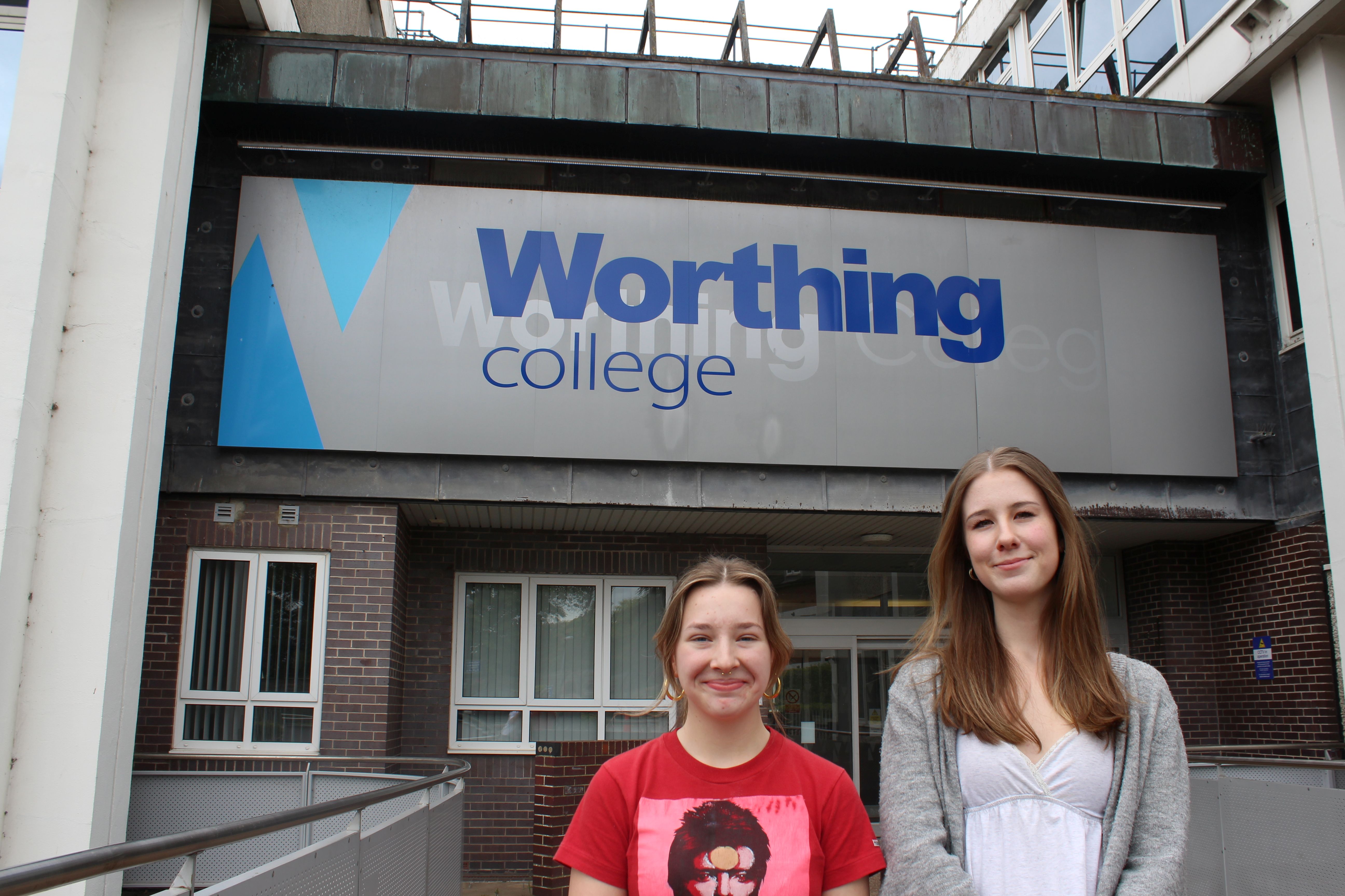 Worthing College students Lila Roberts and Alice Taylor who have been offered places at some of the leading universities