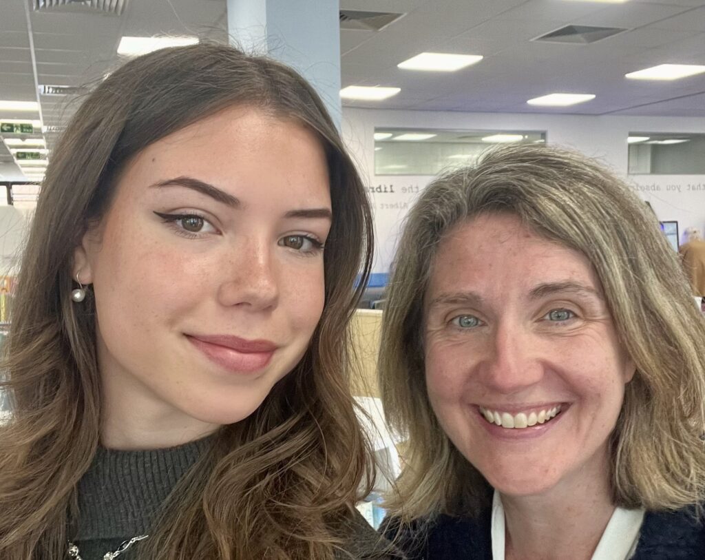 Worthing College student Katie Boothby and Dr Beccy Cooper MP