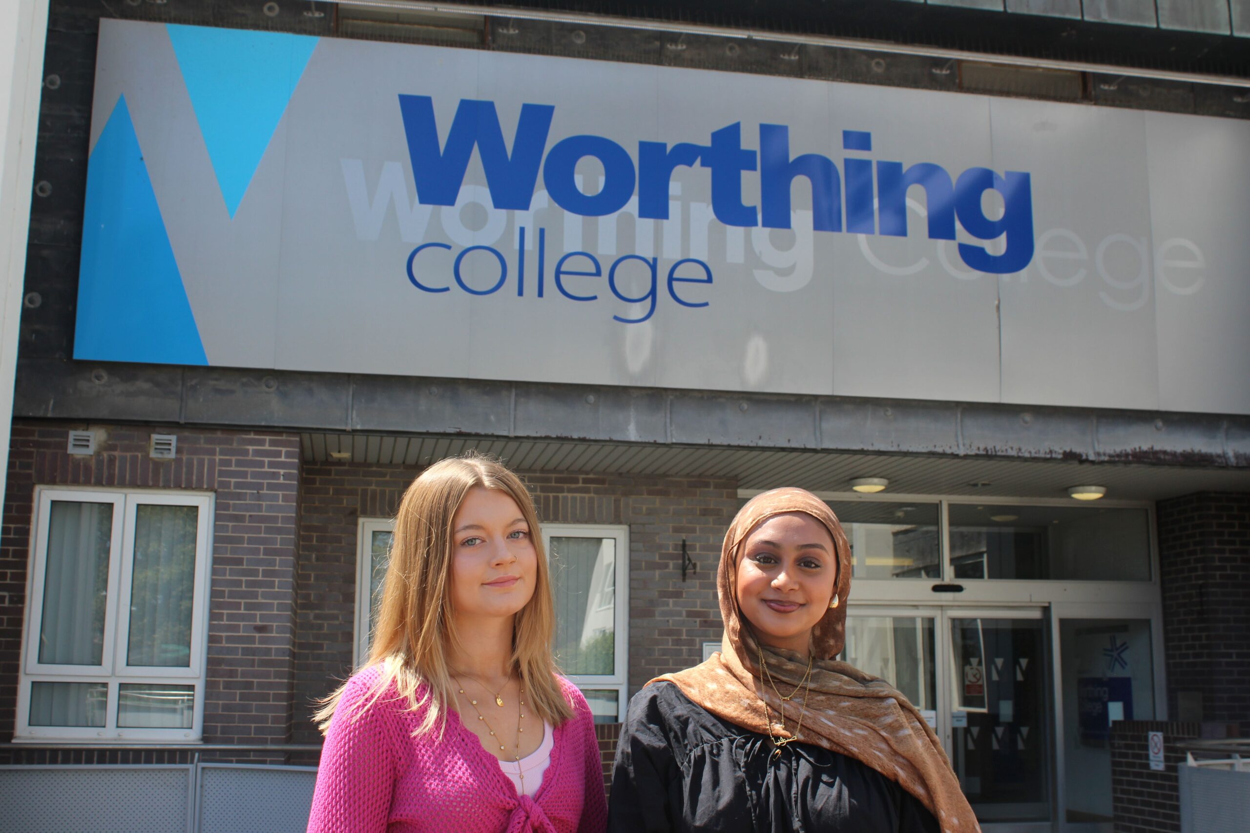 Worthing College students Annabelle Burch and Sofia Khan both achieved triple A grades in their mock exams