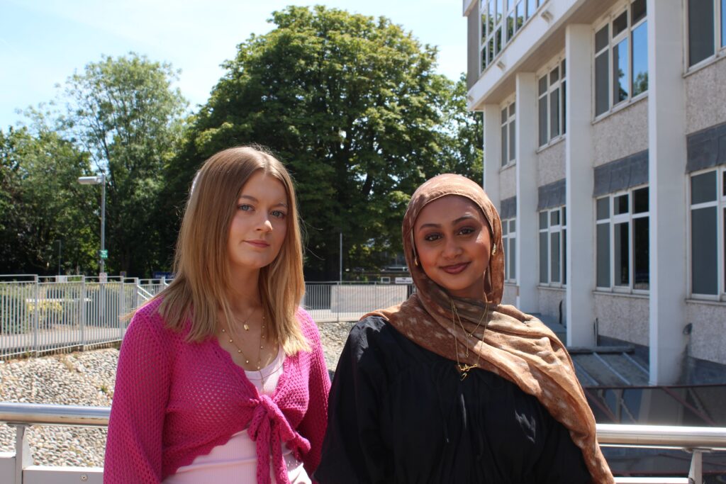 Worthing College students Annabelle Burch and Sofia Khan both achieved triple A grades in their mock exams